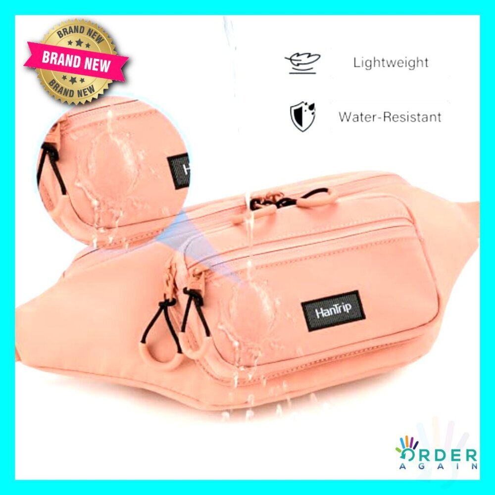 Large Travel Fanny Pack Lightweight Crossbody Waist Bag Water Resistant - Picture 3 of 6